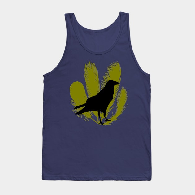 Crow and Feathers Tank Top by Gorilla-Tees